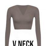 Crop Long Sleeve V-Neck